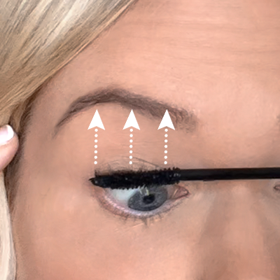 Move the wand upwards to coat the lashes

