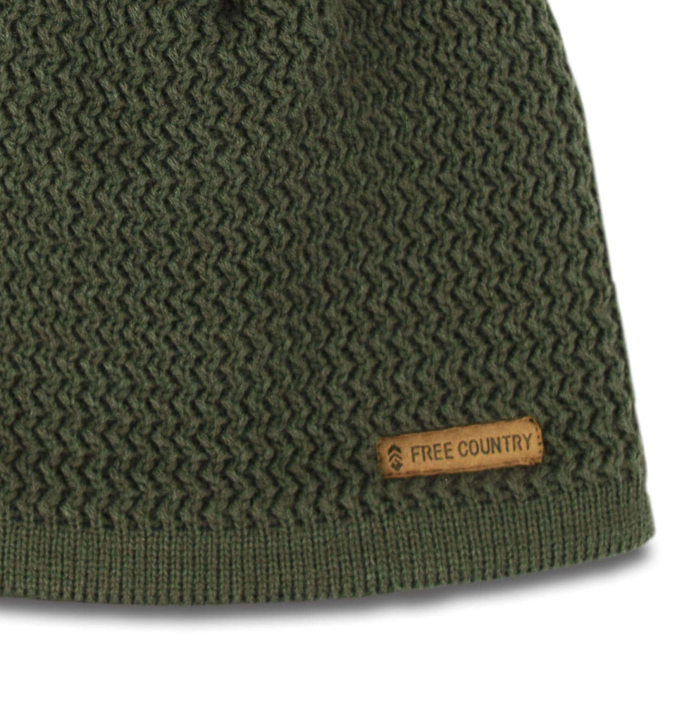 Men's Texture Knit Fleece-Lined Beanie