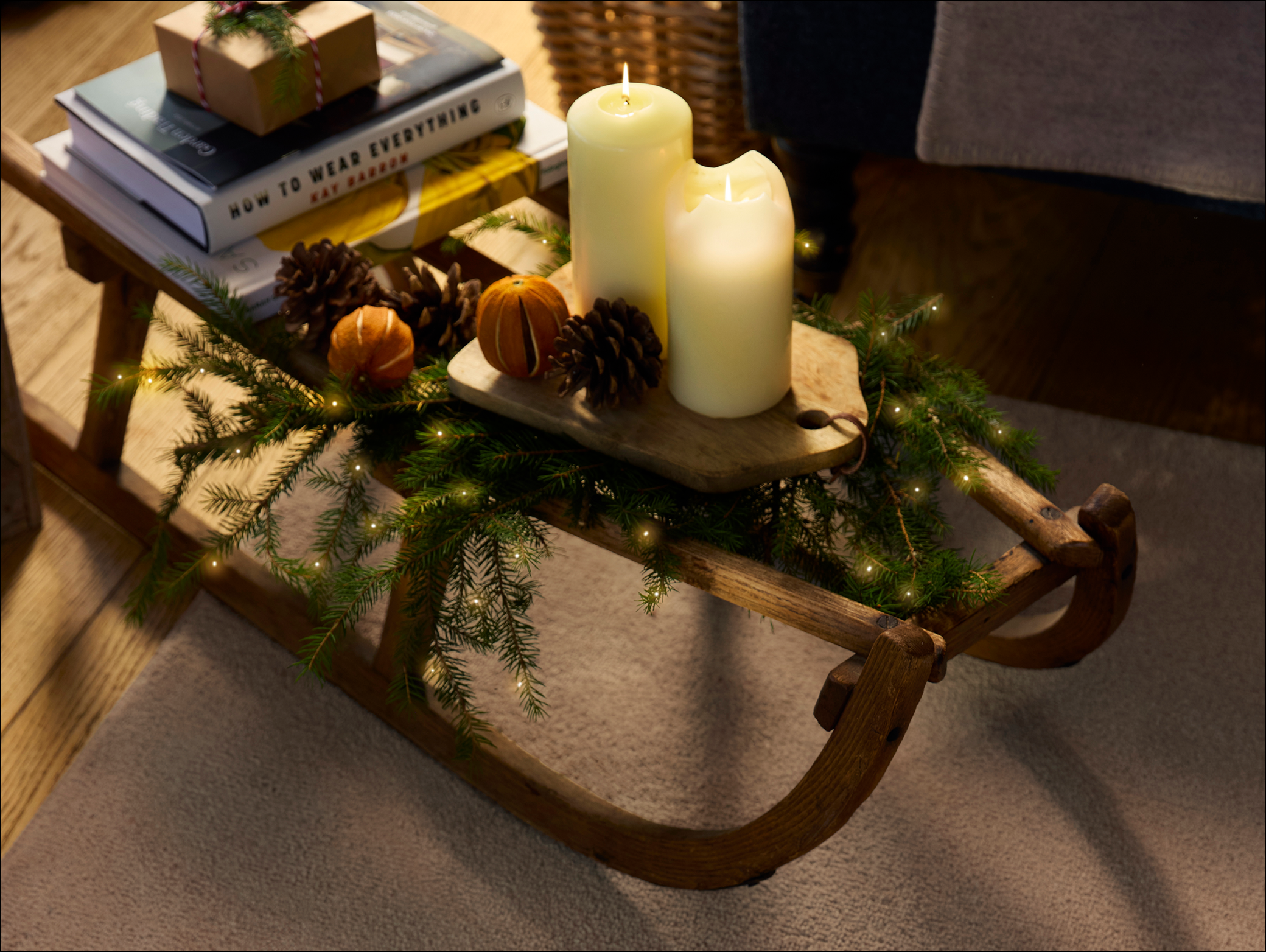 Sense Washable Rug styled for Christmas.